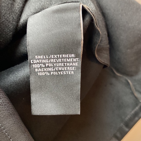 7 for all mankind Faux leather puff sleeve top NWT! Size S, black - Picture 11 of 15